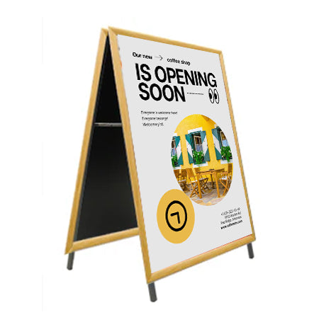 16x20 Wooden A-Frame Sign Holder with 1 1/4