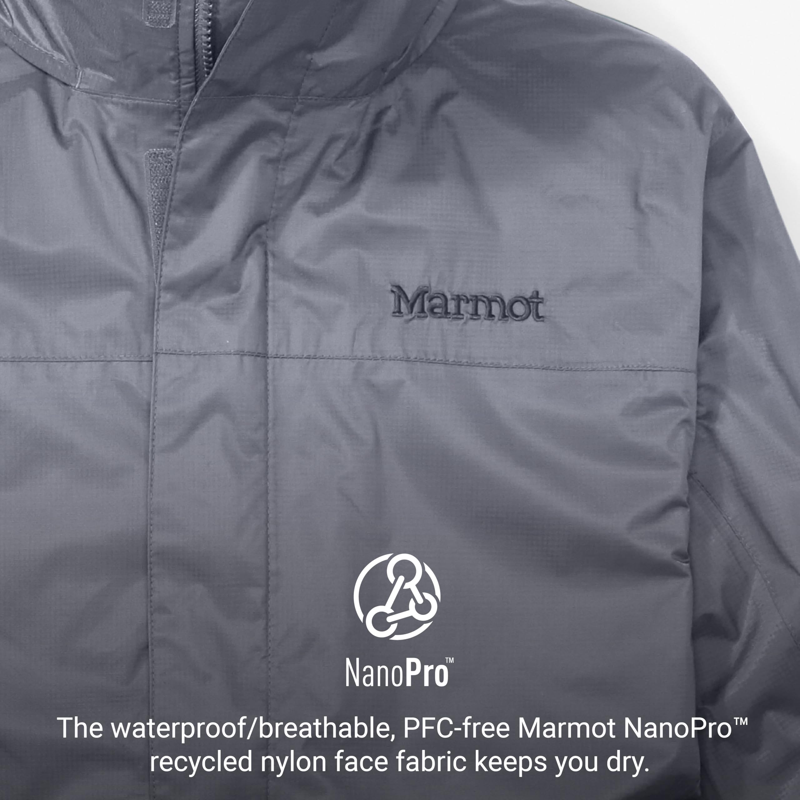 MARMOT Men's Precip Eco Jacket - Lightweight Waterproof Rain Jacket for Hiking, Camping & Outdoor Adventures