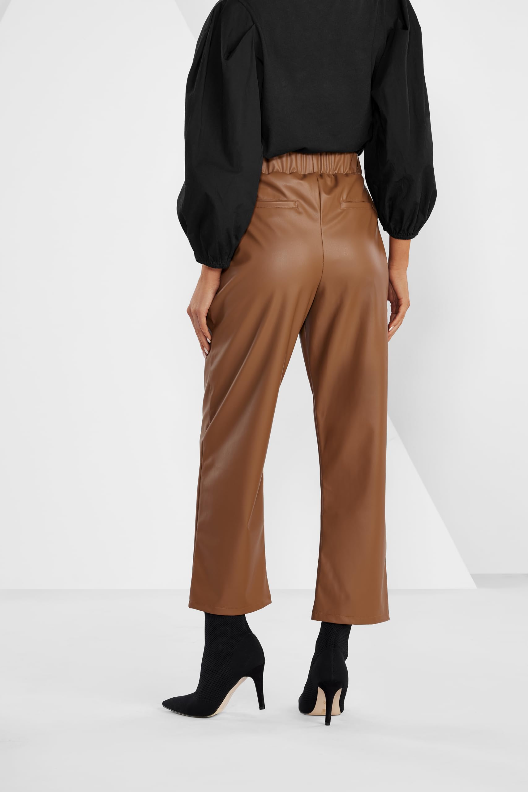 Mud Pie Women's Ballard Leather Pants - Stylish Faux Leather Leggings for Casual & Night Out | Perfect for Work, Date Night & Everyday Wear