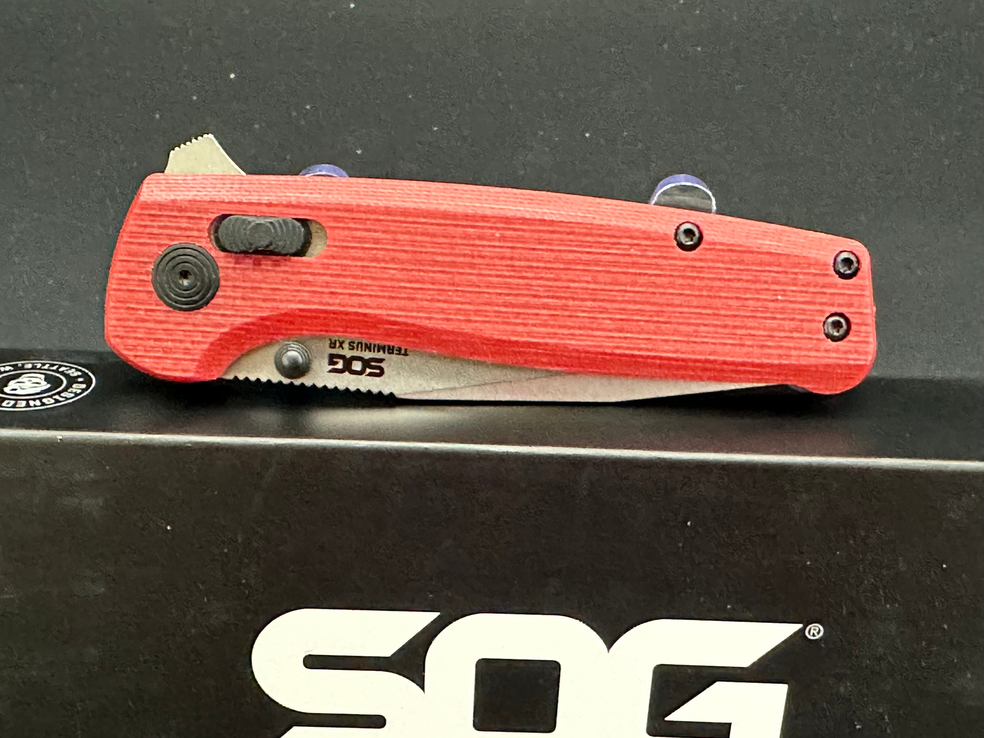 SOG TERMINUS XR Folding Knife - G10 Handle, D2 Steel Blade, Pocket Clip | EDC, Camping, Hiking & Outdoor Survival Gear