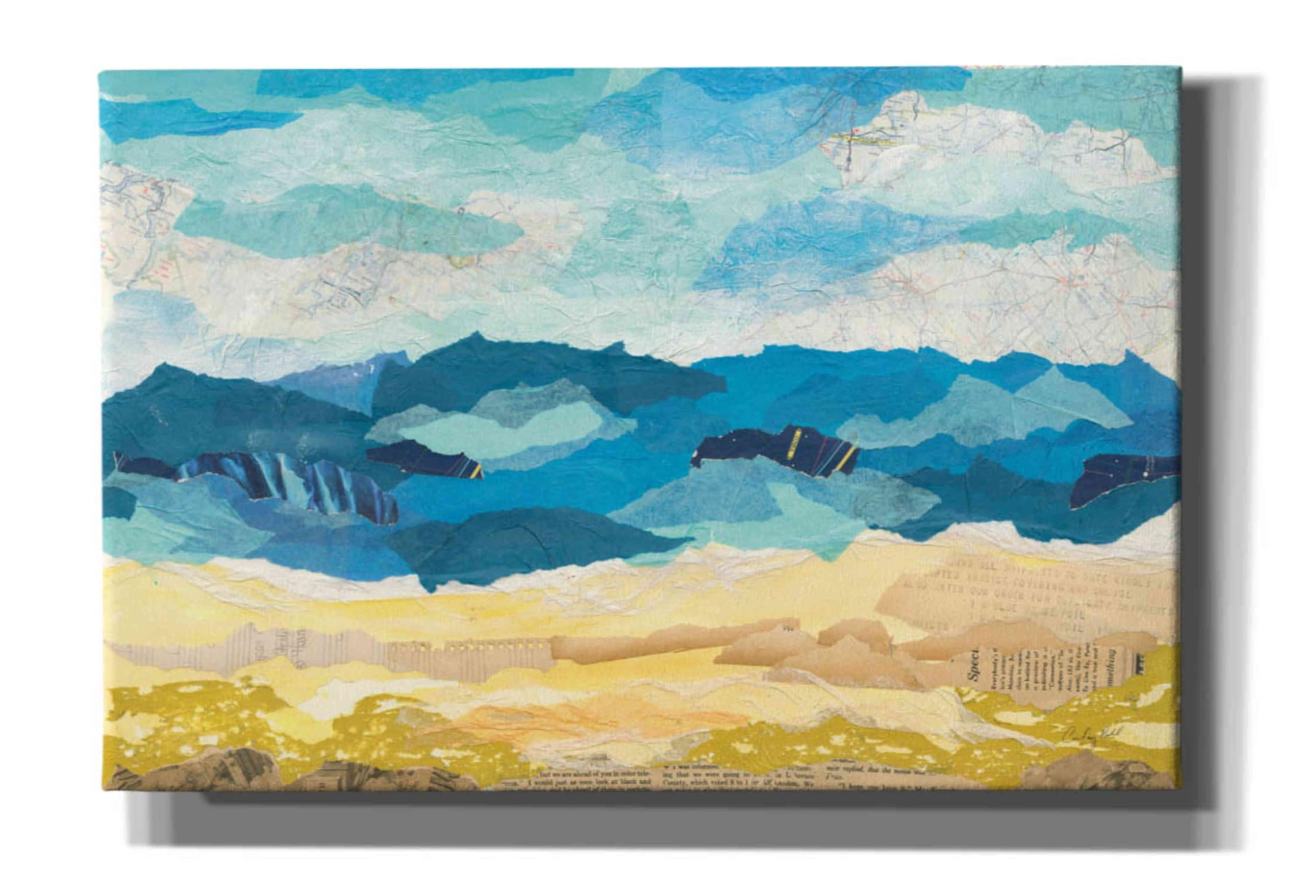 Abstract Coastal I Canvas Wall Art by Courtney Prahl - 18x12 Inches Modern Beach Painting for Living Room, Bedroom & Office Decor