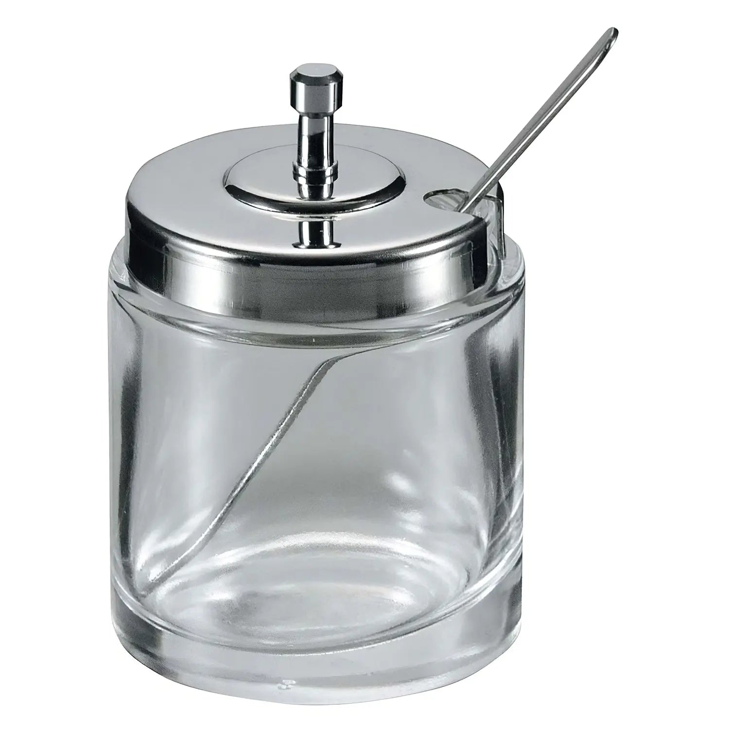 Premium M Taka Glass Mustard Pot with Lid - Elegant Condiment Dispenser for Gourmet Meals, BBQ, Sandwiches & Entertaining - Durable Kitchen & Dining Essential