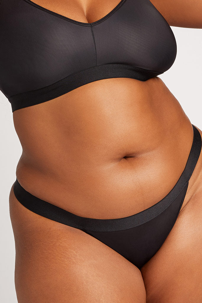 Silky Black Thong - Comfortable & Sexy Underwear for Women | Perfect for Date Night, Lingerie & Everyday Wear