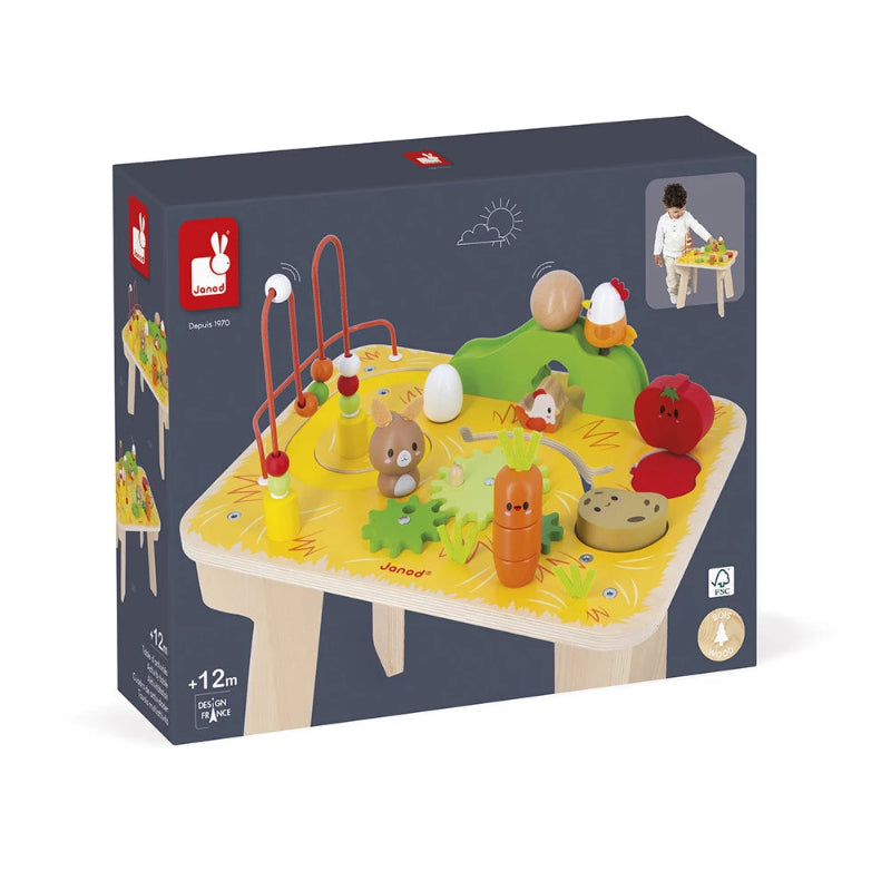 Wooden Farm Activity Table for Kids - Montessori Learning Toy with Animal Figures - Perfect for Pretend Play, Early Education & Toddler Development