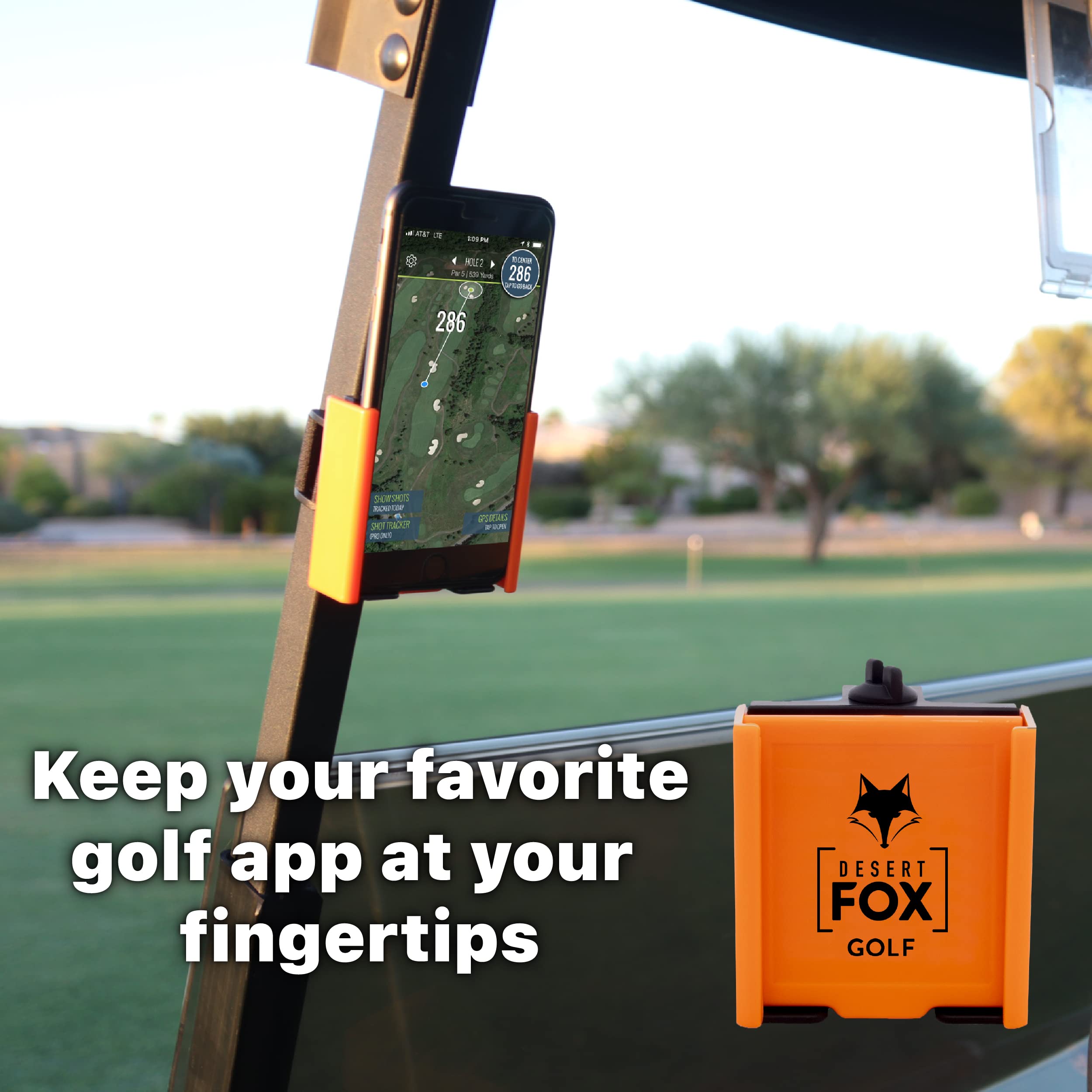 Patriotic Phone Caddy for Golf - Universal Golf Cart Phone Holder Fits iPhone, Samsung & All Smartphones - Perfect for Golfers, 4th of July & Outdoor Events