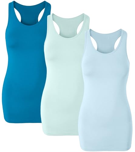Bright Blue+mint+light Blue (Racerback)