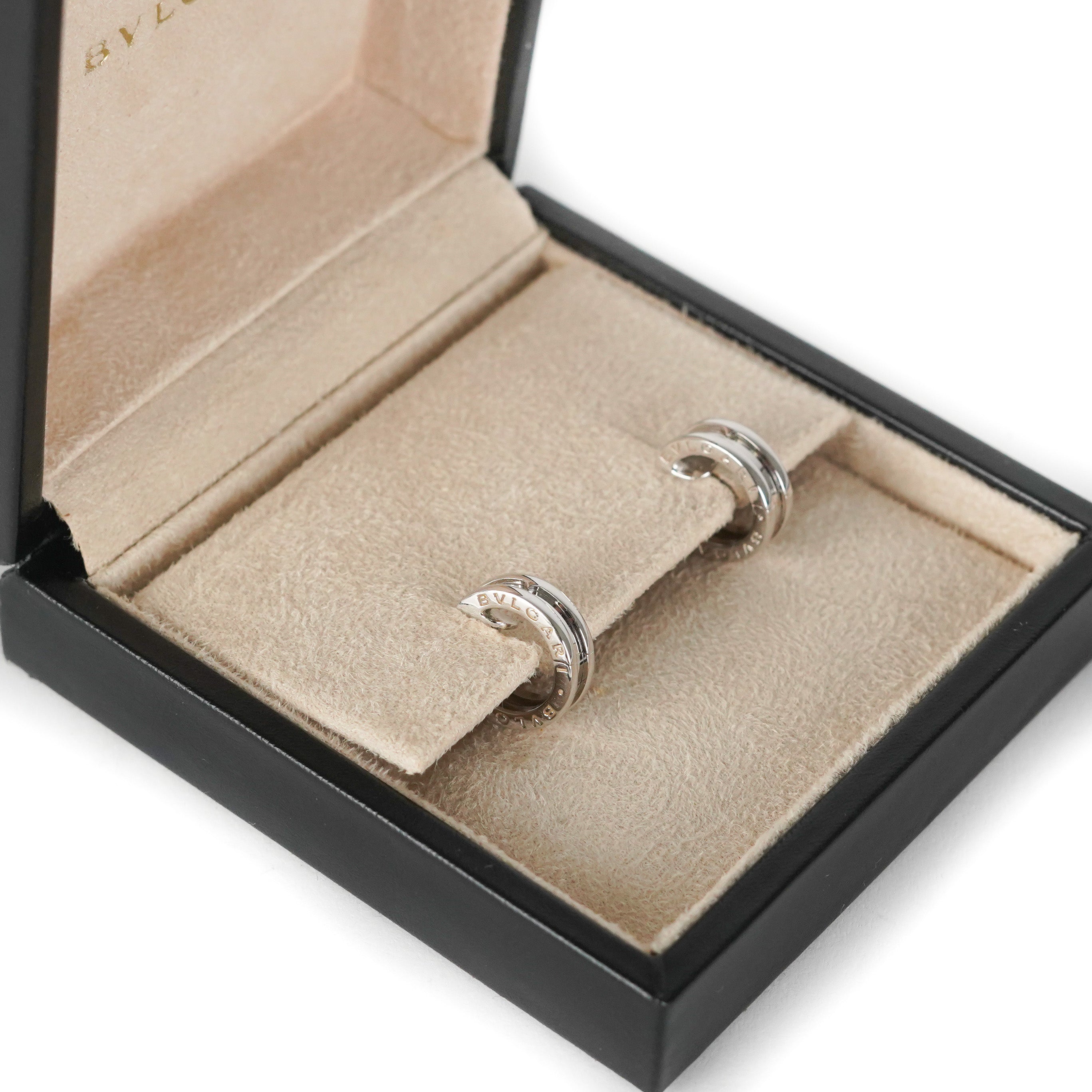 Bvlgari B.Zero1 18K White Gold Earrings for Women - Luxury Diamond Stud Earrings for Parties, Weddings & Special Occasions