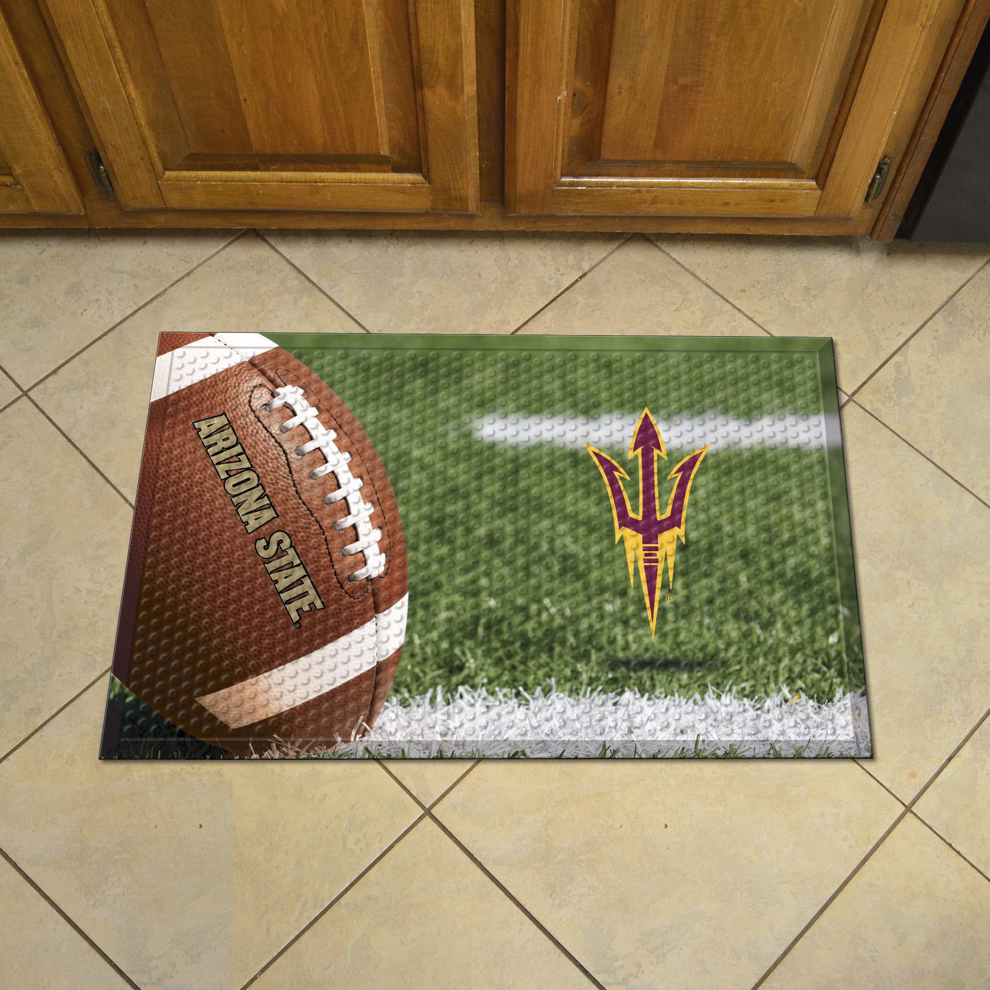 Arizona State University Rubber Scraper Door Mat - Non-Slip Entryway Mat for Home, Office & Dorm - Perfect for Sun Devils Fans & College Decor