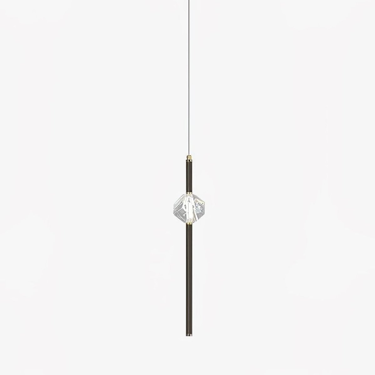 Modern Crystal LED Pendant Light - Elegant Hanging Chandelier for Dining Room, Kitchen Island & Bedroom Lighting - Energy Efficient Dimmable Ceiling Lamp
