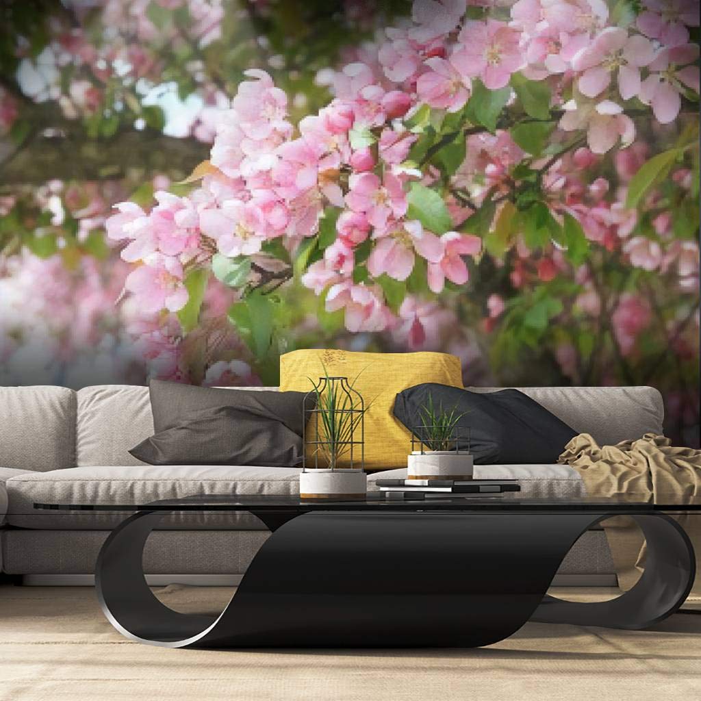 Peel and Stick Wallpaper - Cherry Blossom Toronto Harbourfront Design, Self-Adhesive Removable Vinyl Wall Mural for Home Decor | Perfect for Living Room, Bedroom, Nursery & Office Walls