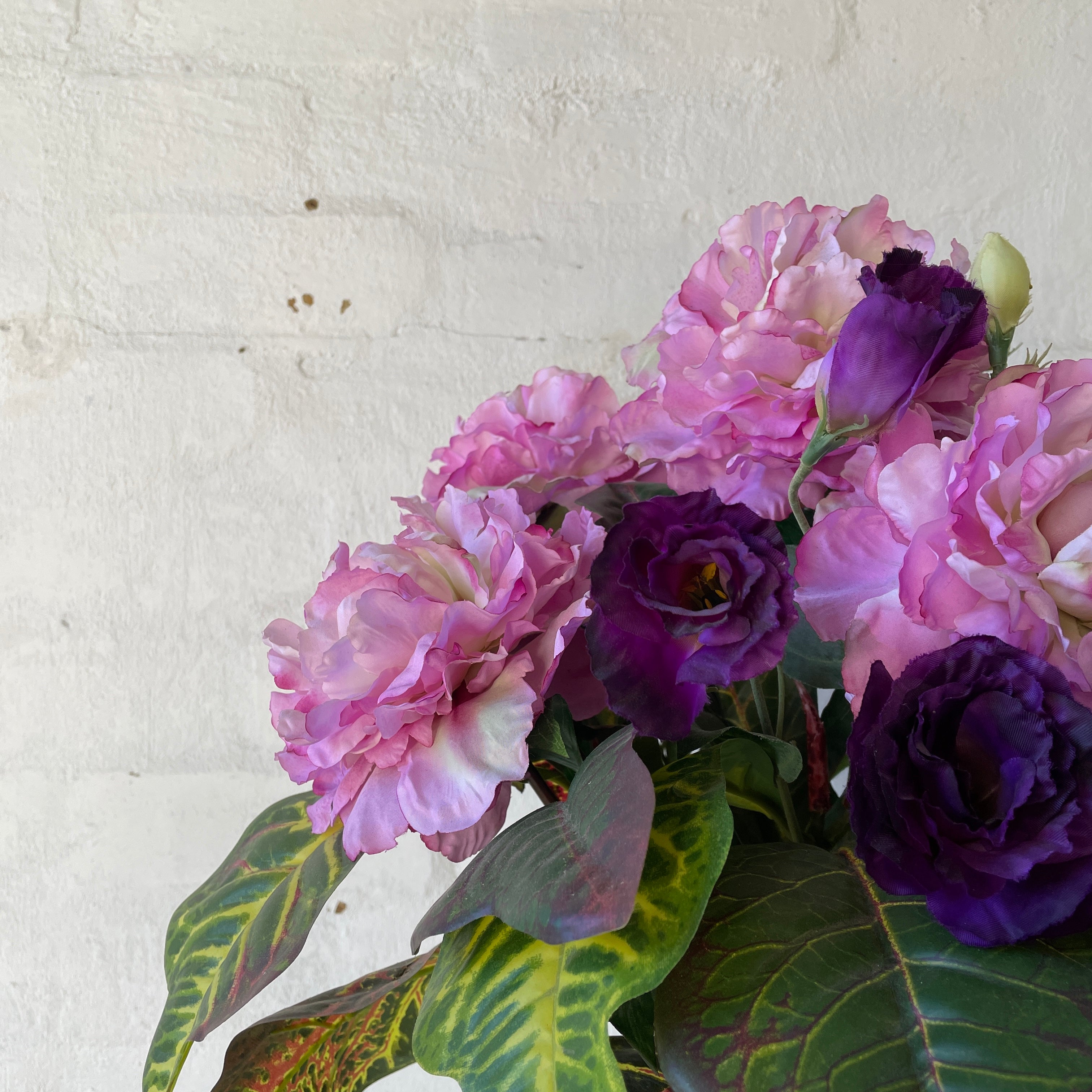Ex-Rental Artificial Floral Arrangement - Pink and Purple Silk Flowers for Home Decor, Wedding Centerpieces & Event Styling