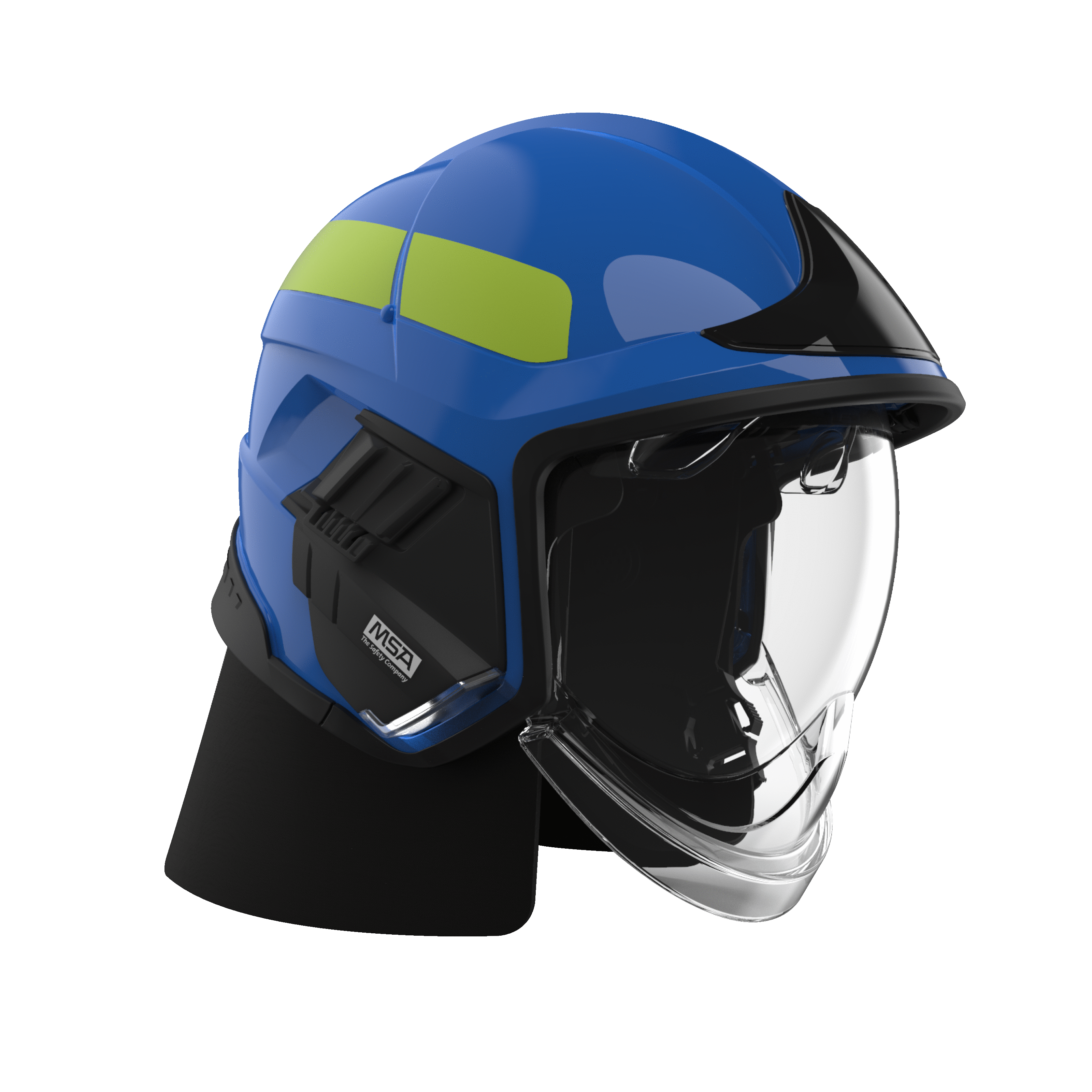 CAIRNS XF1 Modern Firefighter Helmet - Blue Gloss Finish | NFPA Certified Safety Gear for Firefighters & First Responders | Ideal for Emergency Rescue & Firefighting Scenes