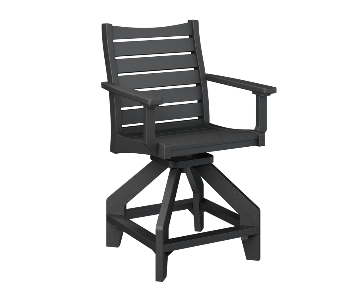 Berlin Gardens Bristol Swivel Counter Chair - Adjustable Height Bar Stool with 360° Rotation, Padded Seat & Backrest - Perfect for Kitchen Islands, Breakfast Bars & Home Decor