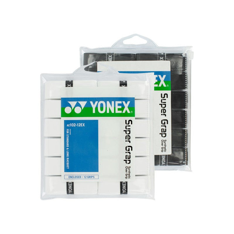 Yonex AC102EX Badminton Grip 12 Pack - Non-Slip, Sweat-Absorbent, Durable for Enhanced Performance - Perfect for Badminton, Tennis, Squash & Racquet Sports Training