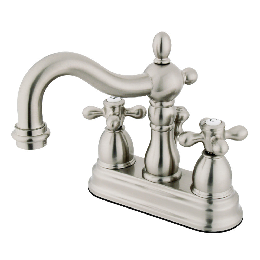 Kingston Brass KB1601AX Heritage 4-Inch Centerset Bathroom Faucet - Chrome Finish, Single Handle, Perfect for Bathroom Sink and Vanity Installation