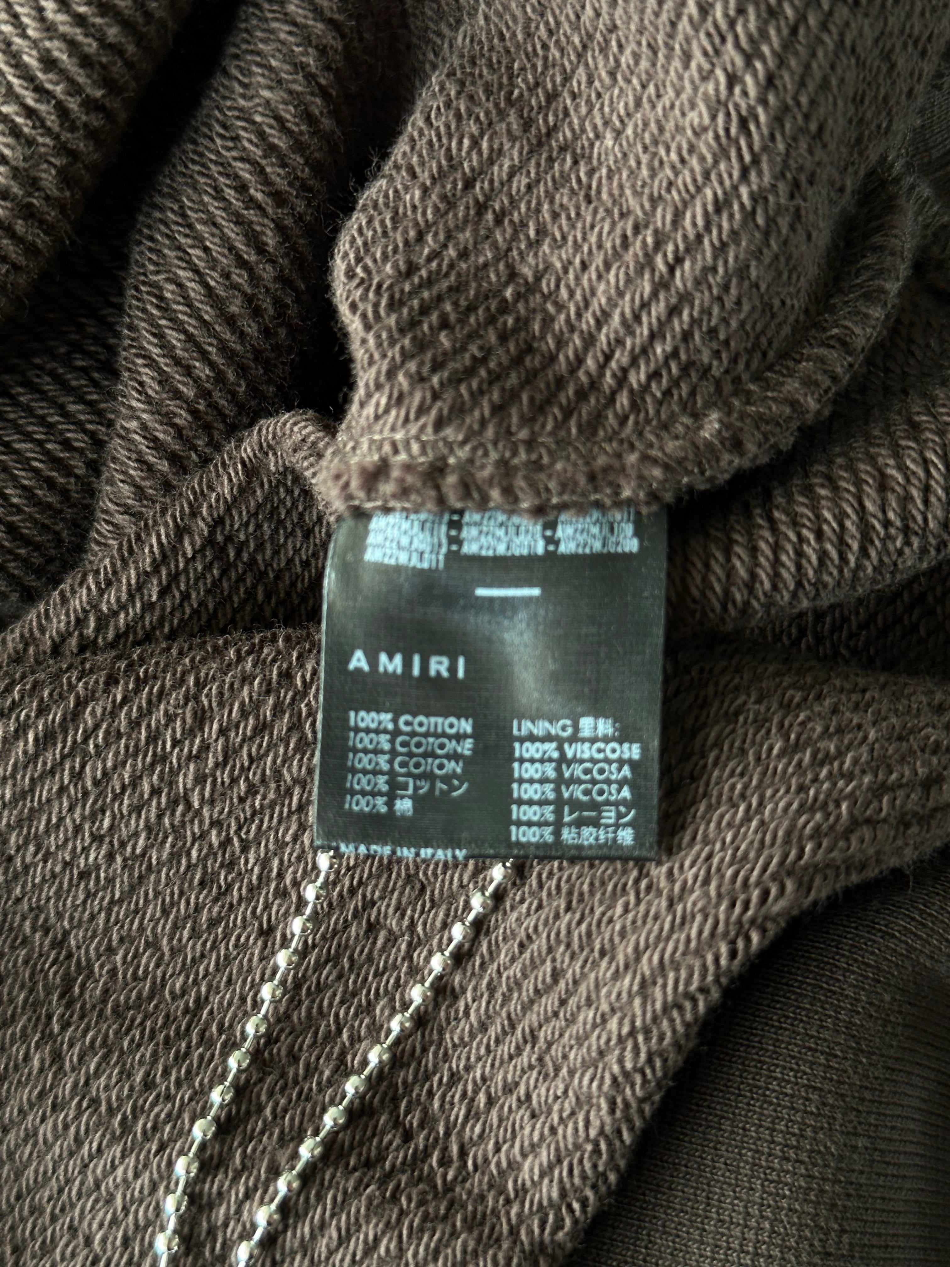 Amiri Brown Puff MA Logo Hoodie for Men - Luxury Streetwear Pullover Sweatshirt | Perfect for Casual Outfits, Street Style & Winter Fashion