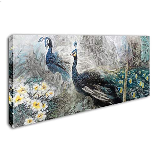 5D Diamond Painting Kit - Two Blue Peacocks Full Drill DIY Art (100x200cm/39.3x78.7in) - Crystal Rhinestone Cross Stitch Craft for Adults, Home Decor, Wall Art, Bedroom & Living Room - Perfect for Relaxation, Gift Giving & Stress Relief