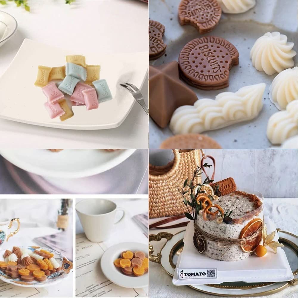 5-Piece Silicone Cookie Molds Set for Baking - Waffle Shapes for Chocolate, Cake, Dessert, Candy, Polymer Clay, Sugar Craft & Candle Making - Perfect for DIY Treats, Party Favors and Home Decor
