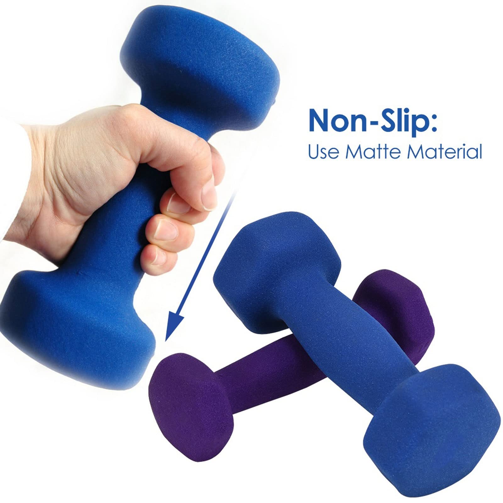 CHDWEY Matte Dumbbell Rack Stand - Adjustable Dumbbell Holder for Home Gym, Weightlifting Equipment, Fitness Weights Storage - Perfect for Strength Training & Small Space Workouts (Purple)