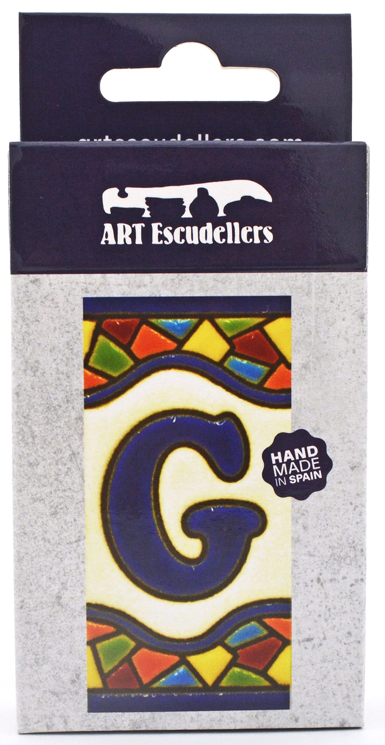 3 Inch Handpainted House Letter Tiles - Custom Address Signs, House Numbers & Names - MOSAICO MINI Design 2.87
