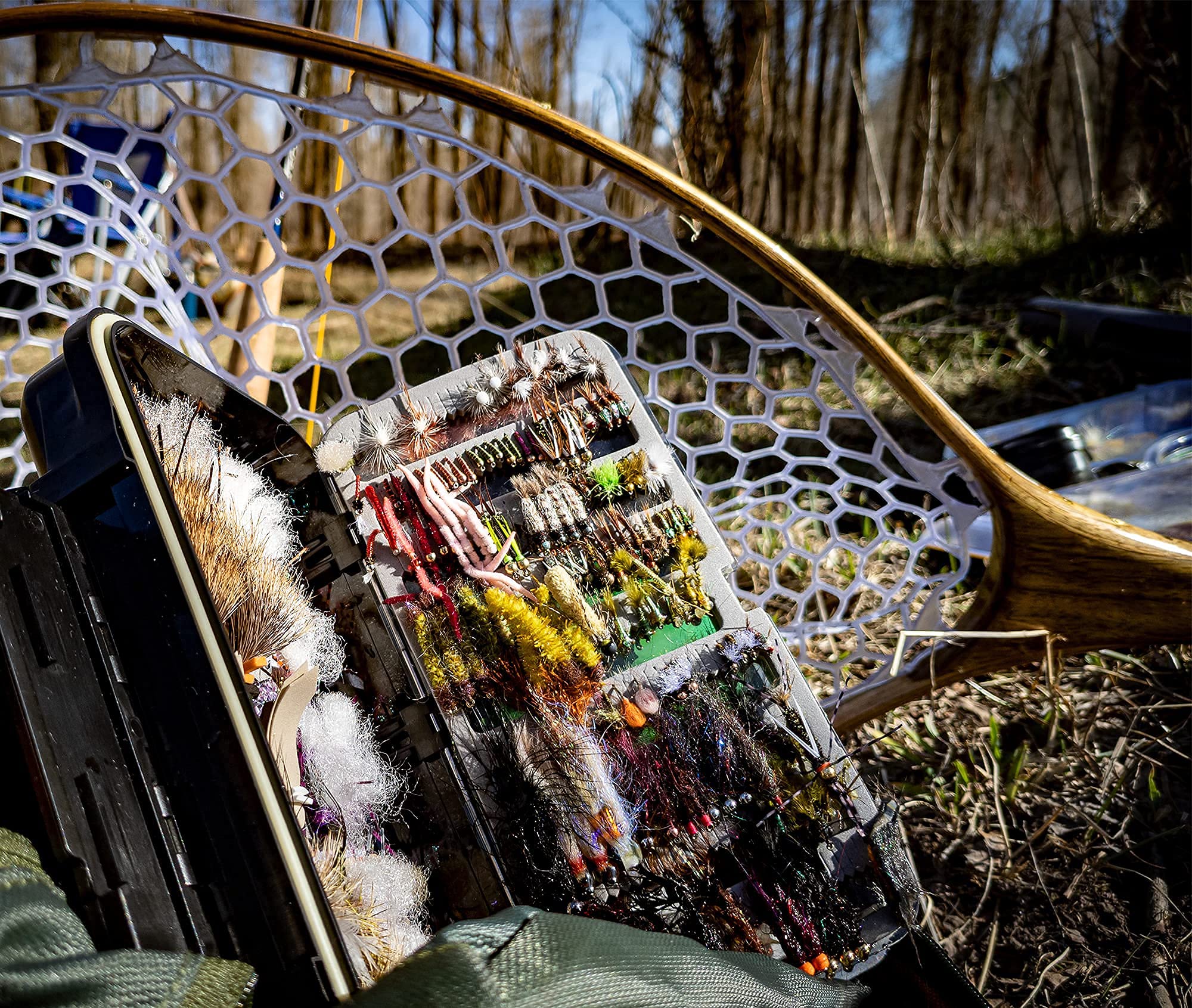 Large Fly Fishing Box with Swing Leaf Center - Durable Waterproof Fly Storage for Trout, Bass, and Saltwater - Perfect for Fly Fishing Trips and Outdoor Adventures
