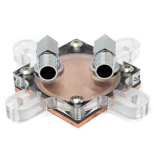 High-Performance CPU Water Cooling Block with Red Copper Base - Efficient Cooling for AMD & Intel Processors - Ideal for Gaming PCs & Overclocking Rigs