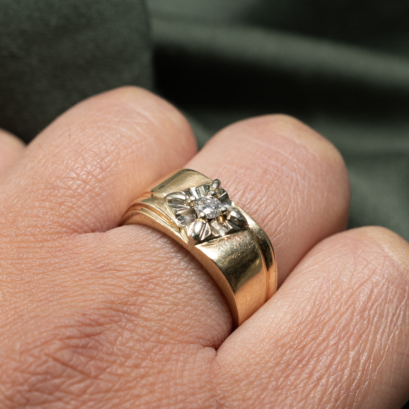 0.15ct Illusion Set Diamond Ring for Women - Size 7.5 | Elegant Wedding & Engagement Jewelry Gift | Perfect for Anniversaries, Proposals & Special Occasions