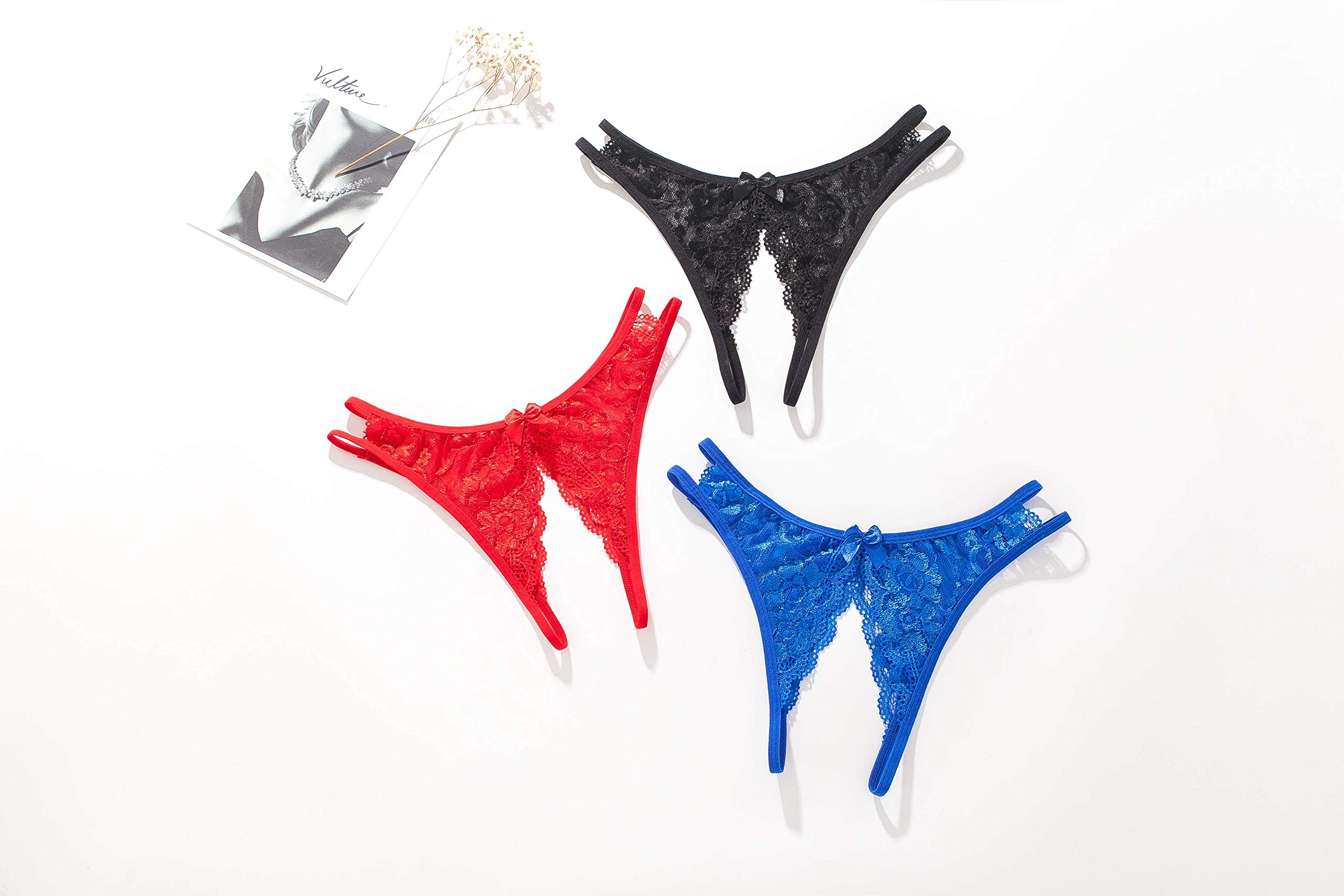 Sexy Open Crotch Lingerie Panties for Women - Silky Soft Underwear Briefs for Girlfriend & Wife - Black - Perfect for Romantic Nights & Special Occasions