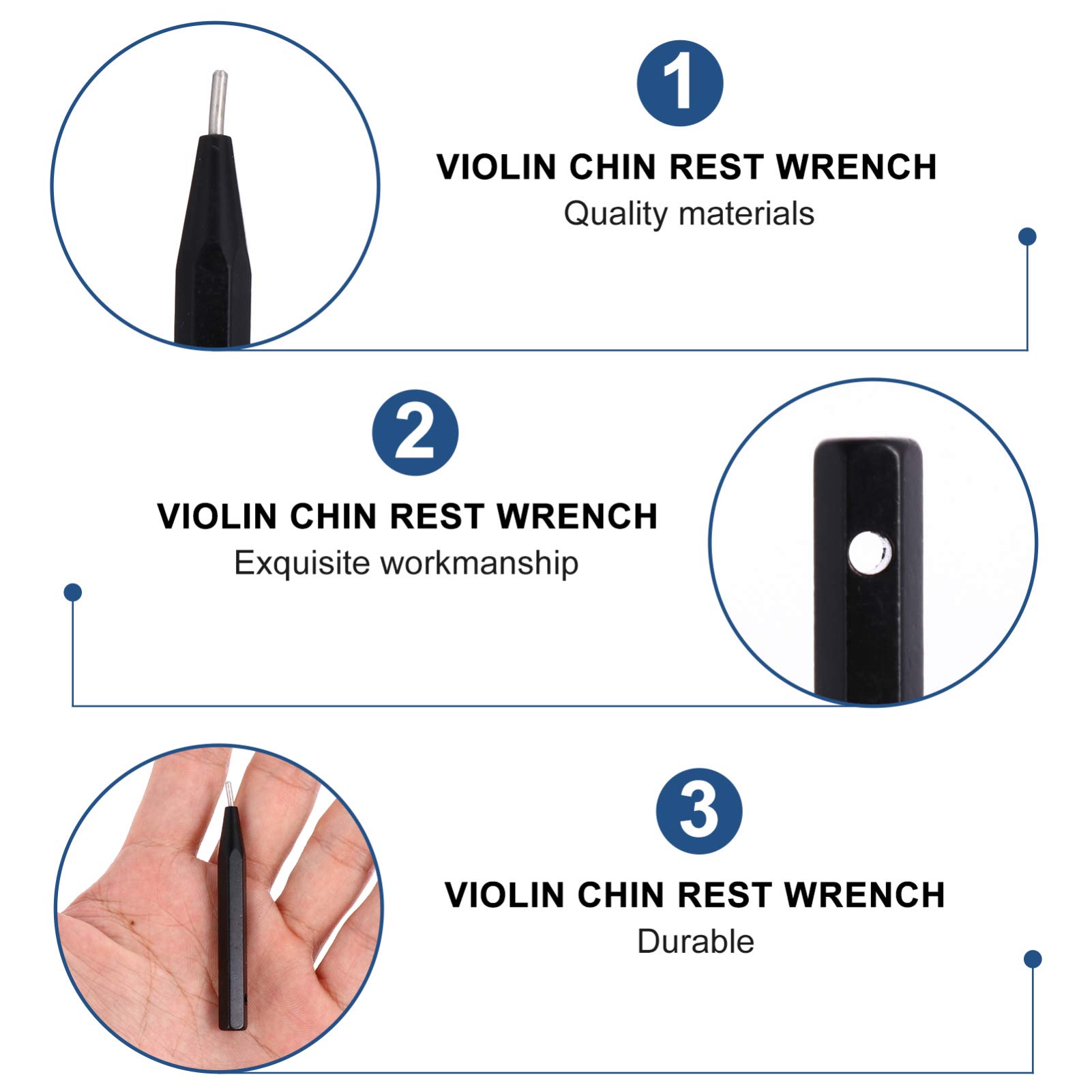 **HEALLILY Violin Chin Rest Wrench - Professional Luthier Tool for Violin & Viola Repair - Adjust & Maintain Chin Rest Shaft - Perfect for Musicians & Instrument Maintenance**    *(Ideal for home repairs, music schools, or professional luthiers to ensure perfect instrument setup.)*