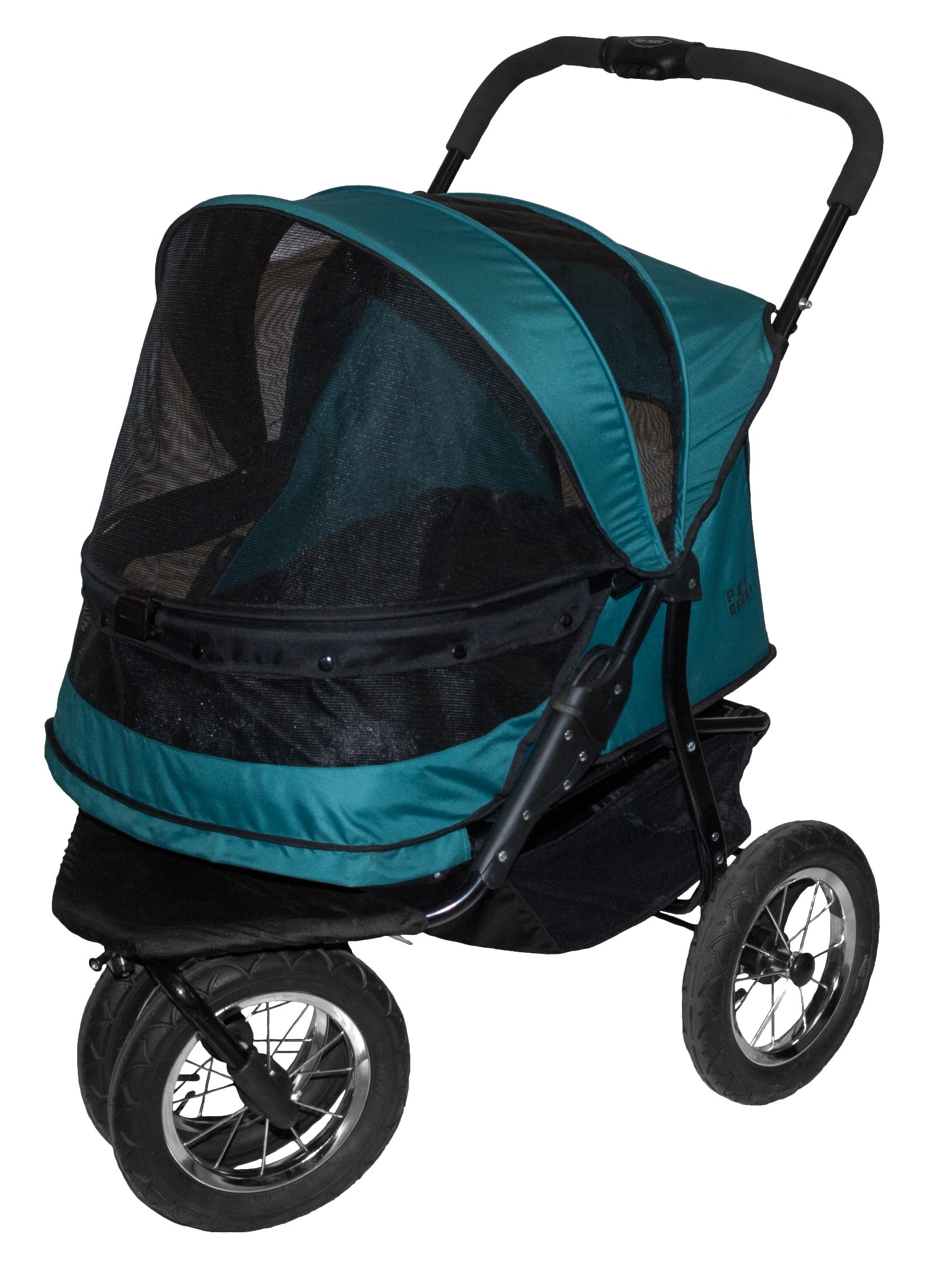 Pet Gear NO-Zip Double Pet Stroller - Zipperless Entry for Dogs & Cats - Plush Pad & Weather Cover - Large Gel-Filled Tires - 3 Color Options - Perfect for Vet Visits, Park Outings & Daily Walks