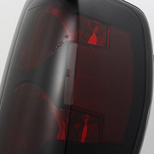 AKKON Black Smoked Tail Lights Assembly Pair for 2004-2012 Chevy Colorado & GMC Canyon - Left & Right Replacement Lamps for Enhanced Visibility & Style - Perfect for Off-Roading, Night Driving & Custom Truck Upgrades