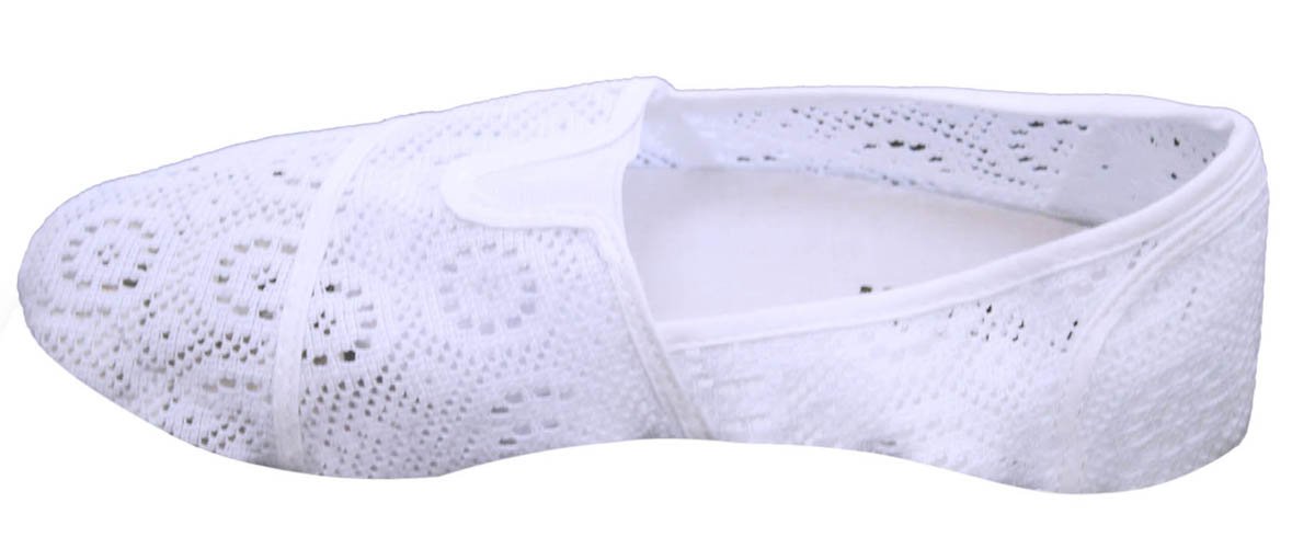 Dona Michi Women's Canvas Crochet Slip-On Shoes - Comfortable Casual Loafers for Women, Breathable Summer Slip Ons for Walking, Beach, Travel & Everyday Wear