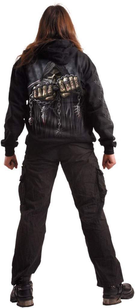 Spiral Game Over Black Hoodie - Trendy Unisex Pullover Sweatshirt for Gaming, Streetwear & Casual Outfits