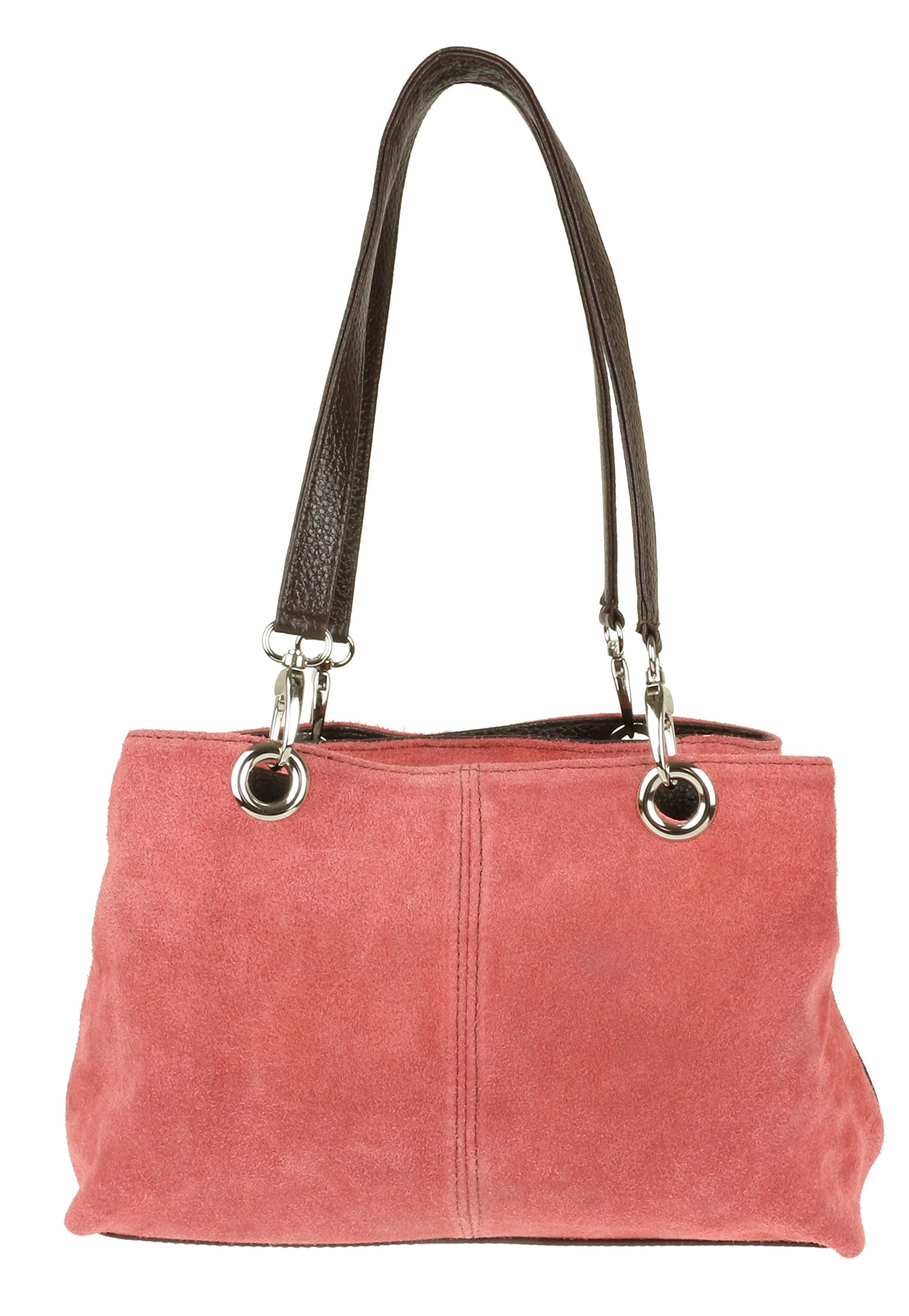 Stylish Italian Suede Leather Shoulder Bag for Women - Fashionable Crossbody Purse for Work, Travel & Everyday Use