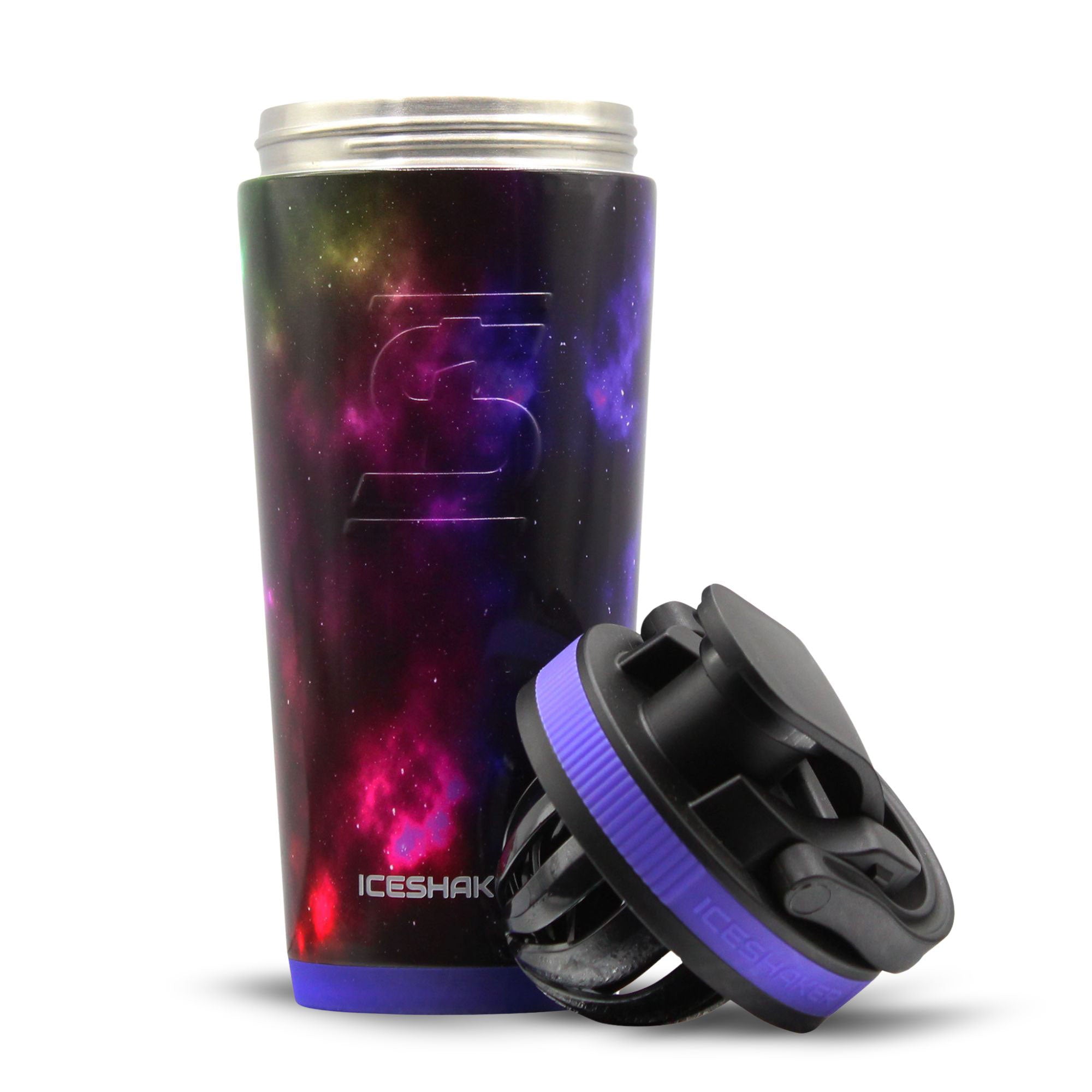 26oz Insulated Stainless Steel Ice Shaker Bottle - Galaxy Design for Protein Shakes & Workout Hydration | Gym, Fitness & Sports Water Bottle