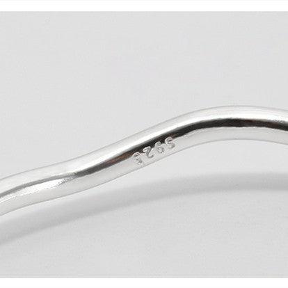 Knotted Heart Wave S925 Sterling Silver Bracelet for Women - Elegant & Dainty Jewelry Gift for Valentine's Day, Anniversary or Everyday Wear