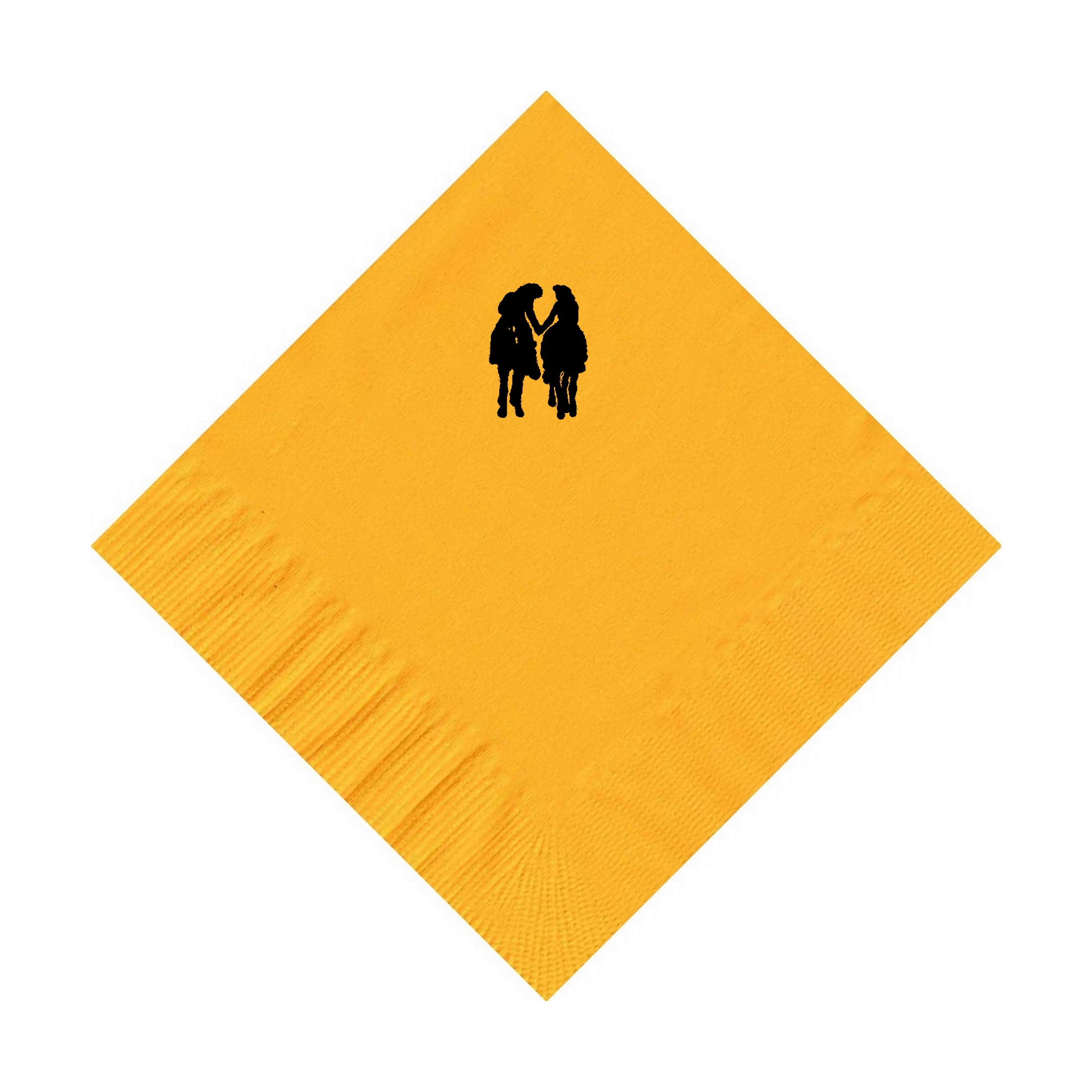 Custom 2-Ply Cocktail Napkins 100 Pack - Western Romance Design for Weddings, Parties & Special Events - Elegant Disposable Drink Napkins for Bars, Restaurants & Home Entertaining