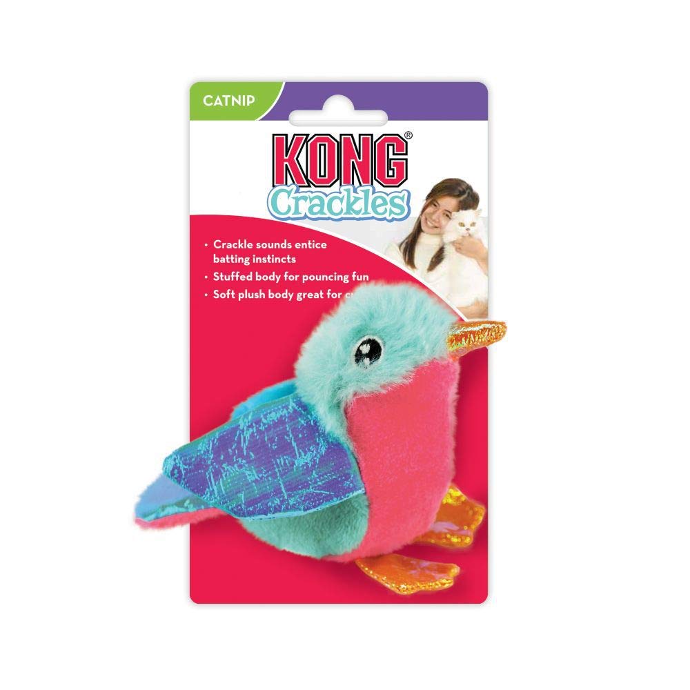 KONG Company 38746205: TCrackles Tweetz Interactive Catnip Toy for Cats - Fun Bird-Shaped Plaything to Stimulate Hunting Instincts & Provide Hours of Entertainment (Great for Indoor Play & Exercise)