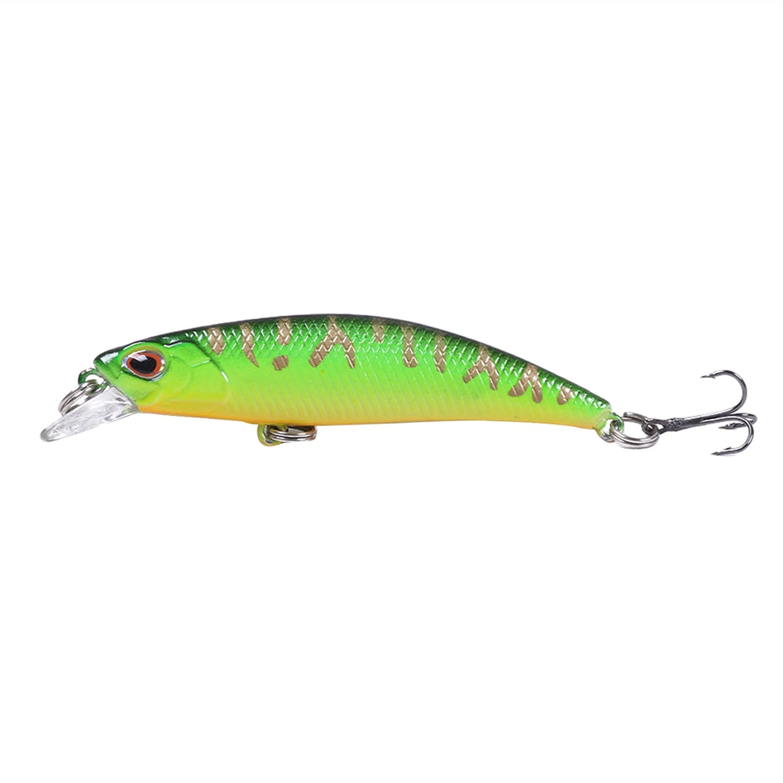 Premium Fishing Crankbait Lure - 4.7/2.7/0.39 Inch Hard Bait Minnow with Attractants - Green Color for Bass, Trout & Freshwater Fishing - Ideal for Casting, Trolling & Ice Fishing Tackle Accessories