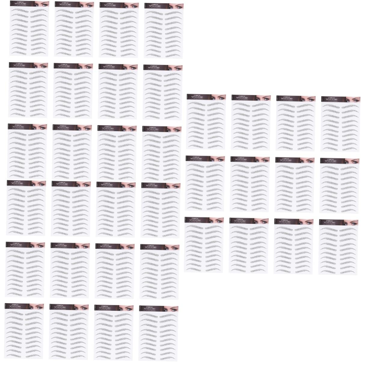 Minkissy 36 Sheets Eyebrow Stickers - Natural Fake Eyebrows for Women, Daily Makeup & Tattoo Look