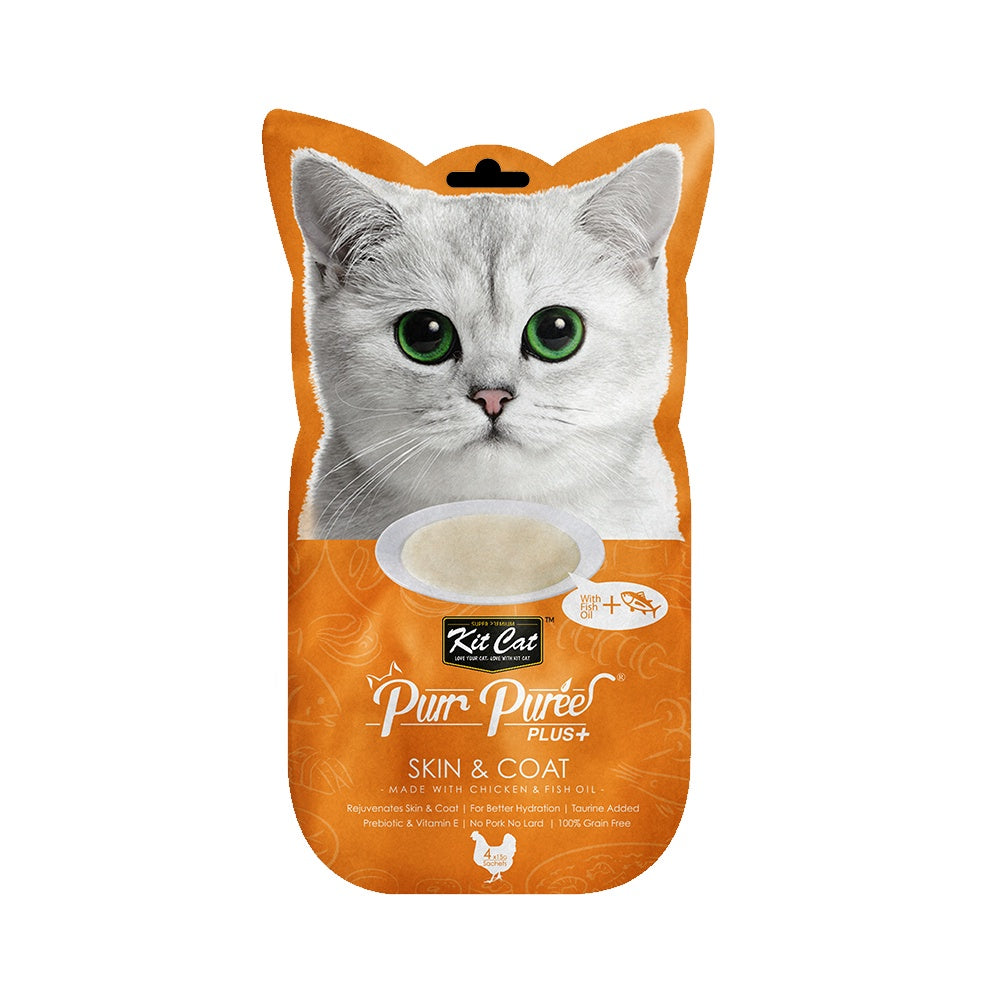 Kit Cat Purr Puree and Puree Plus+ Cat Treats - 4 Stick Pack x 15g (15 Flavor Variety) | Best Price $3.05 | Perfect for Travel, Training & Daily Snacks