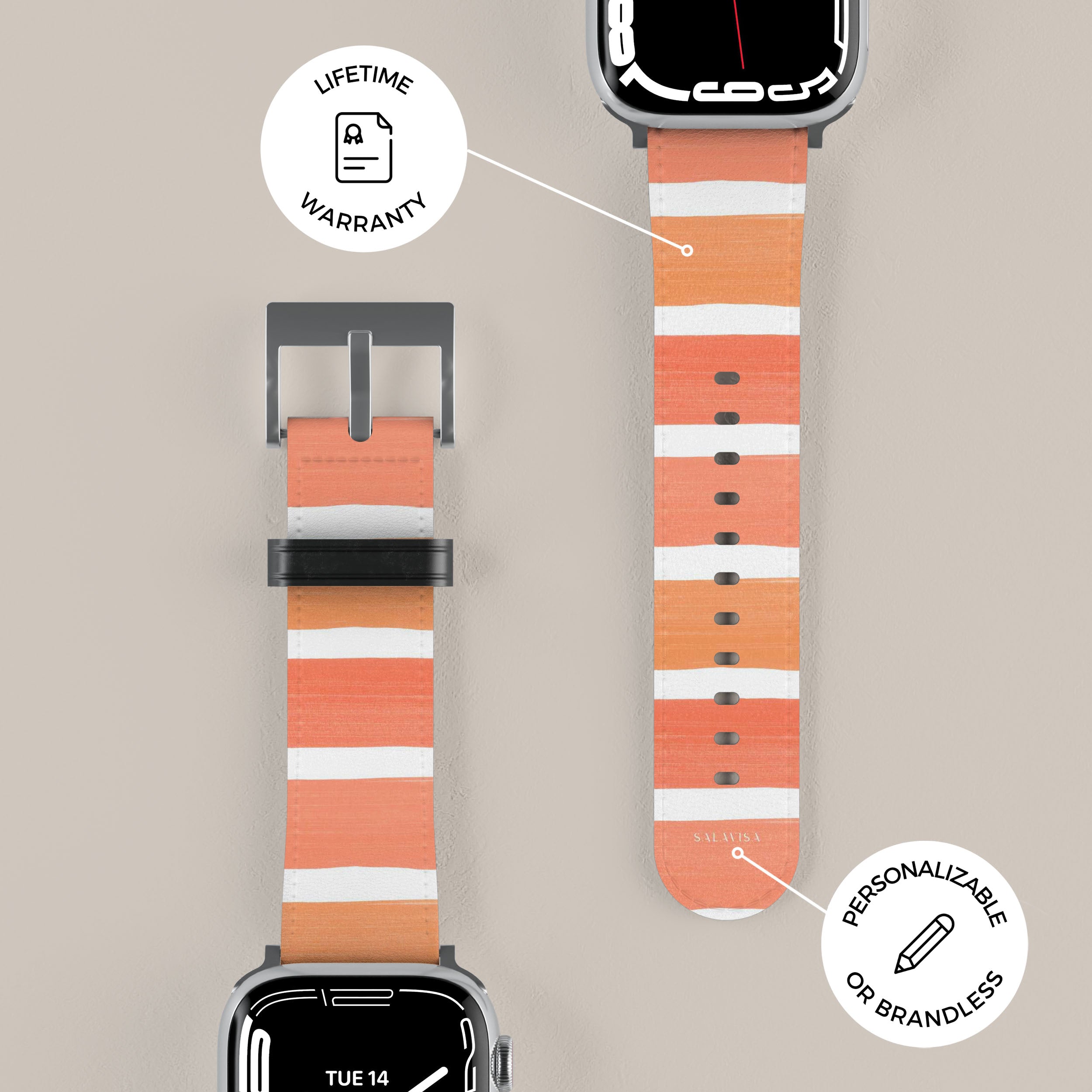 Sunset Stripes Apple Watch Band - Stylish & Durable Replacement Strap for Apple Watch Series 1-9 - Perfect for Workouts, Running, and Everyday Fashion Accessory