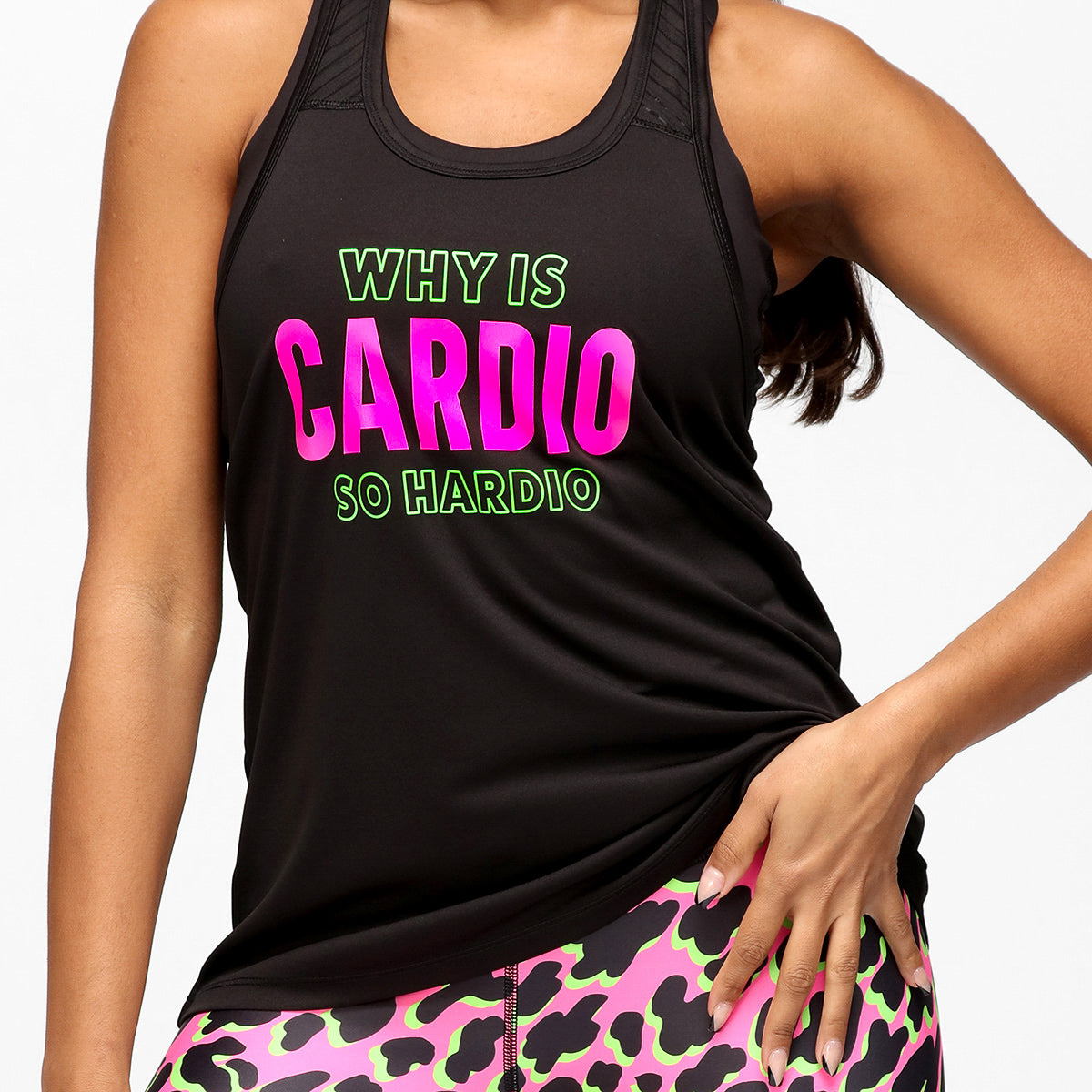Cardio So Hardio Mesh Racerback Vest - Breathable Workout Tank Top for Women - Gym, Running & Yoga