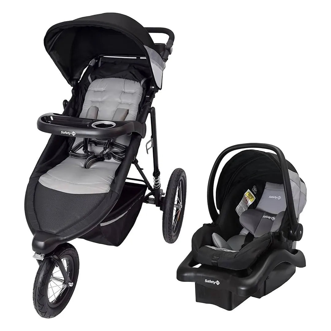 Interval Jogger Travel System - Lightweight Stroller & Car Seat Combo in Grey Gravity | Perfect for Active Parents, Jogging & Everyday Adventures