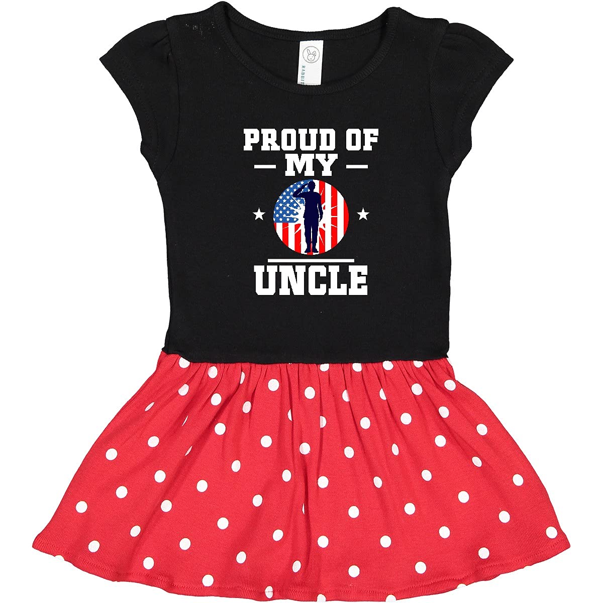 Inktastic Red Friday Military Uncle Toddler Dress - Patriotic Kids Outfit for Veterans Day, Memorial Day & Family Gatherings