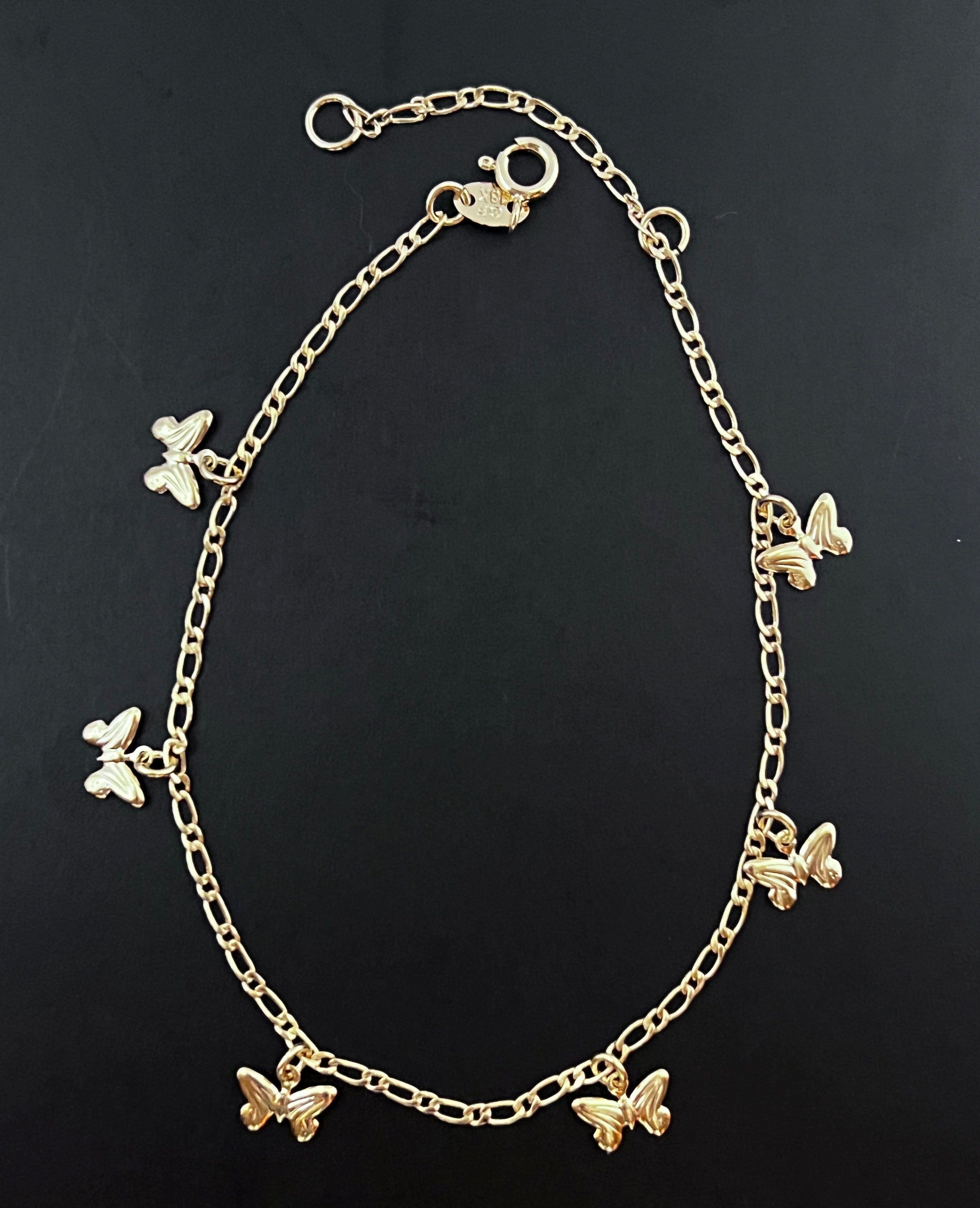 Butterfly Anklet for Women - Elegant Adjustable Ankle Bracelet with Charm - Perfect for Summer, Beach, Boho Style & Everyday Wear