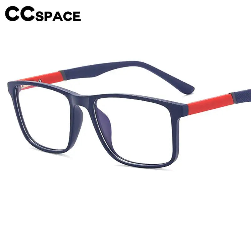 CCspace Unisex Full Rim Square TR90 Titanium Eyeglasses Frame 57307 - Lightweight & Durable Glasses for Work, Reading & Everyday Wear