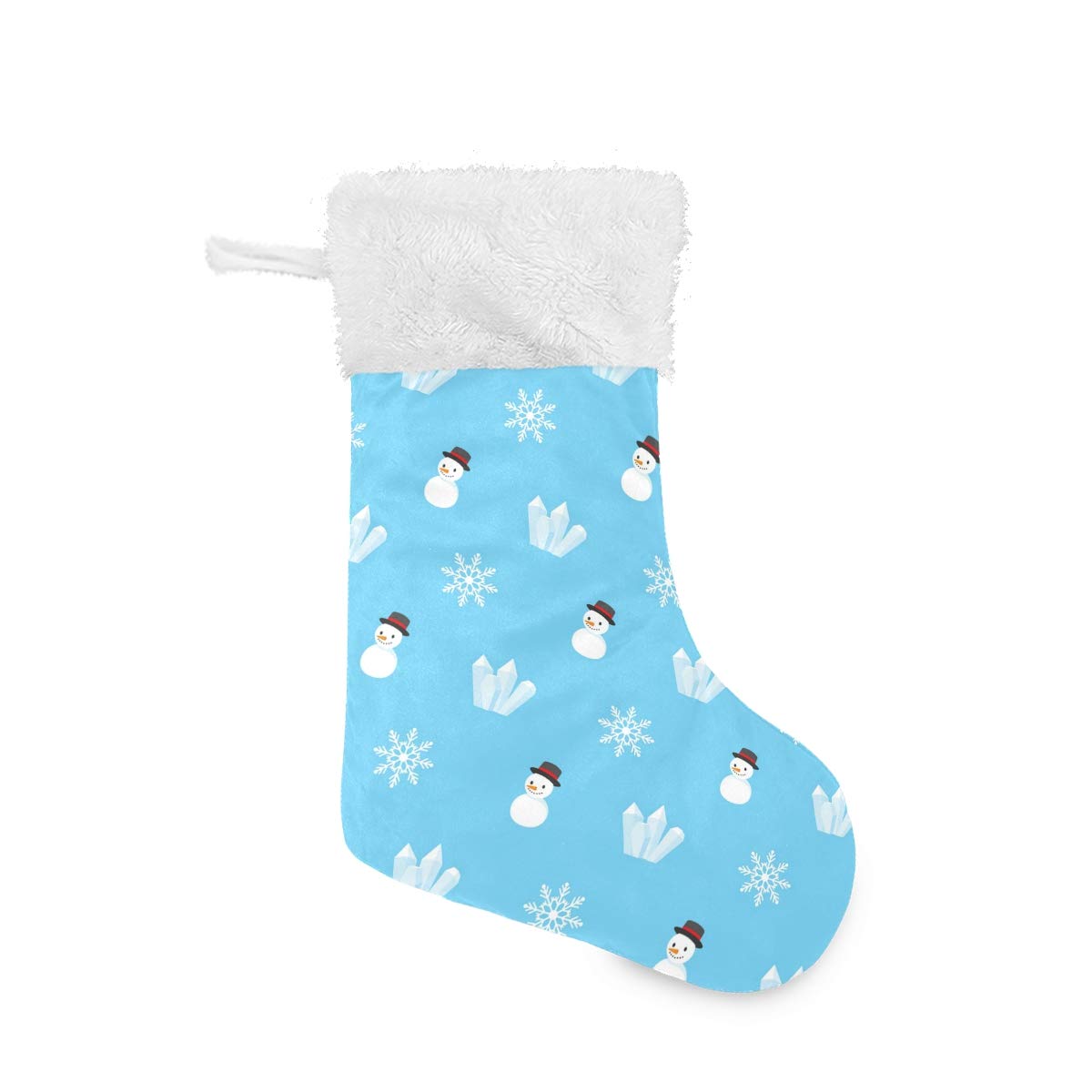 18 Inch Burlap Christmas Stockings with Snowman & Snowflake Design, Plush Faux Fur Cuff - Holiday Stocking for Fireplace Decor, Candy Gifts, Family Xmas Party - Perfect for Home Decor, Gift Exchange & Winter Celebrations