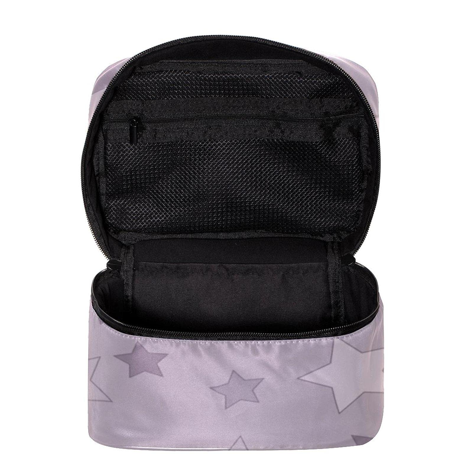 Retro Stars Cosmetic Bag for Women - Large Travel Makeup Organizer with Zipper, Perfect for Vacation & Daily Use