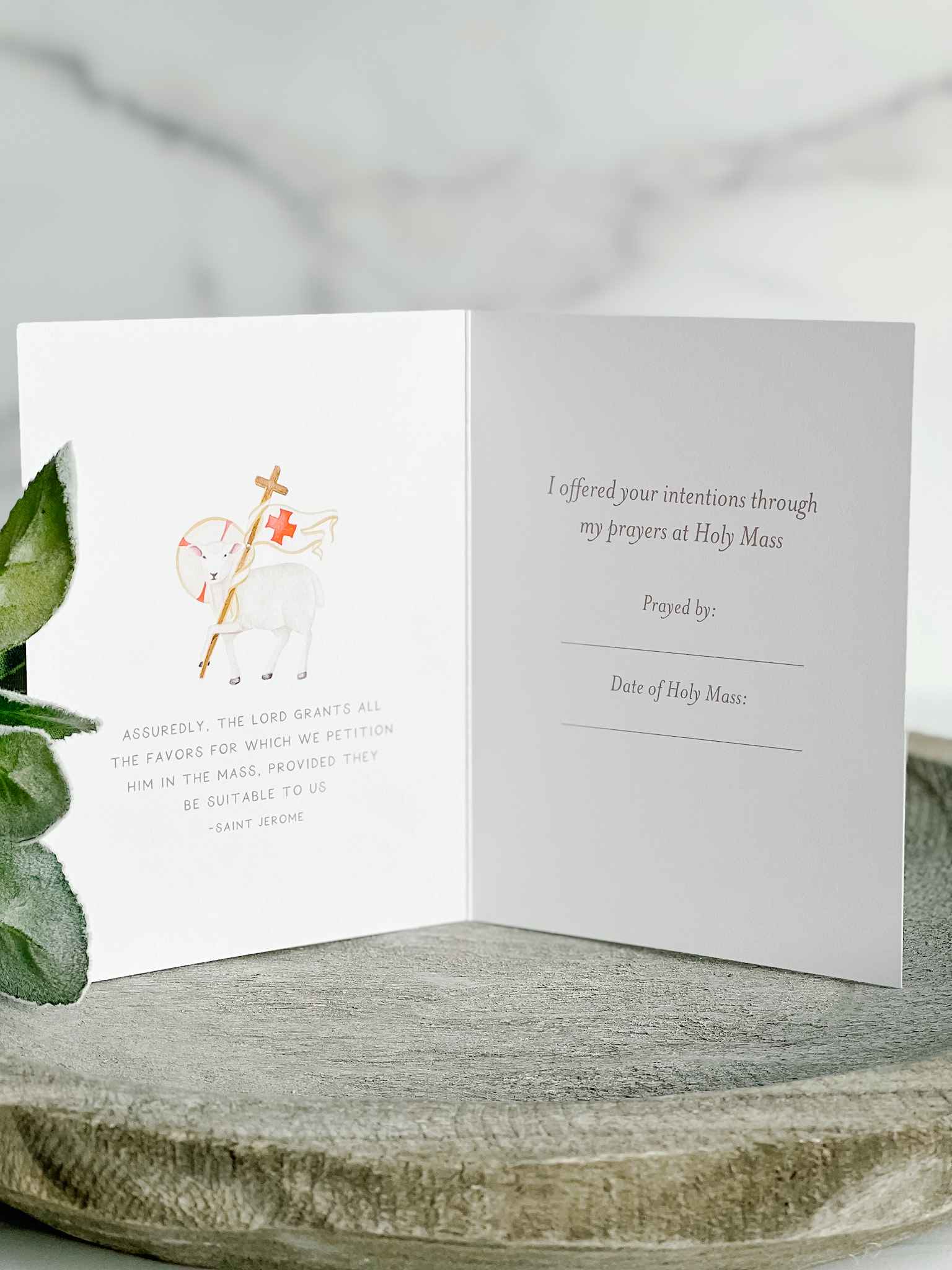 I Prayed For You at Mass Card - Set of 4 Religious Greeting Cards for Catholic Prayer & Encouragement - Perfect for Church, Baptism, First Communion & Sympathy Gifts